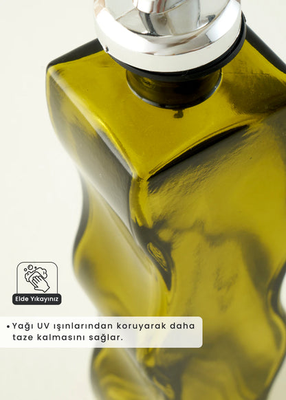 Wavy 2'li Yağlık Sirkelik Seti Amber-Yeşil (250 cc)