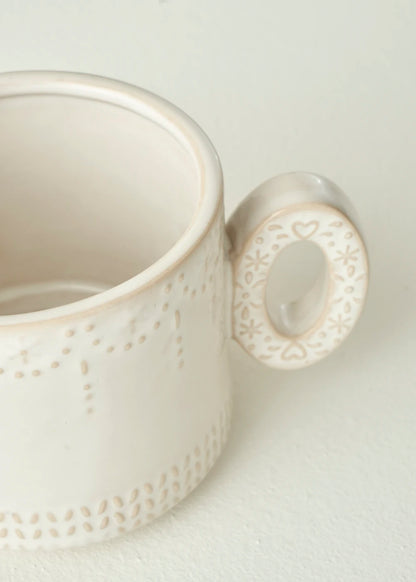 Joy Stoneware Yılbaşı 3'lü Kupa Seti Krem (390 cc) - 4