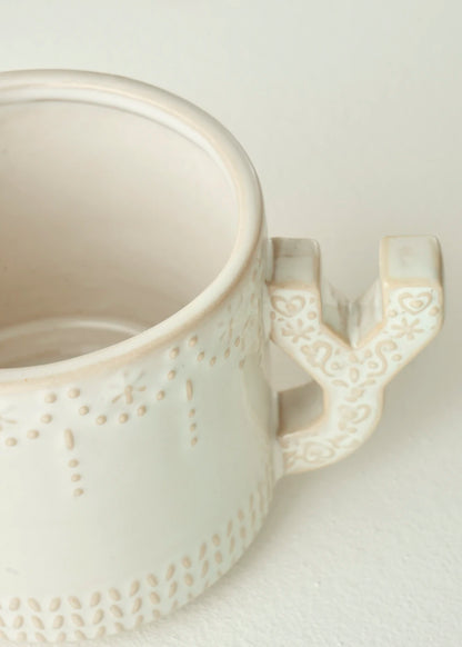 Joy Stoneware Yılbaşı 3'lü Kupa Seti Krem (390 cc) - 5