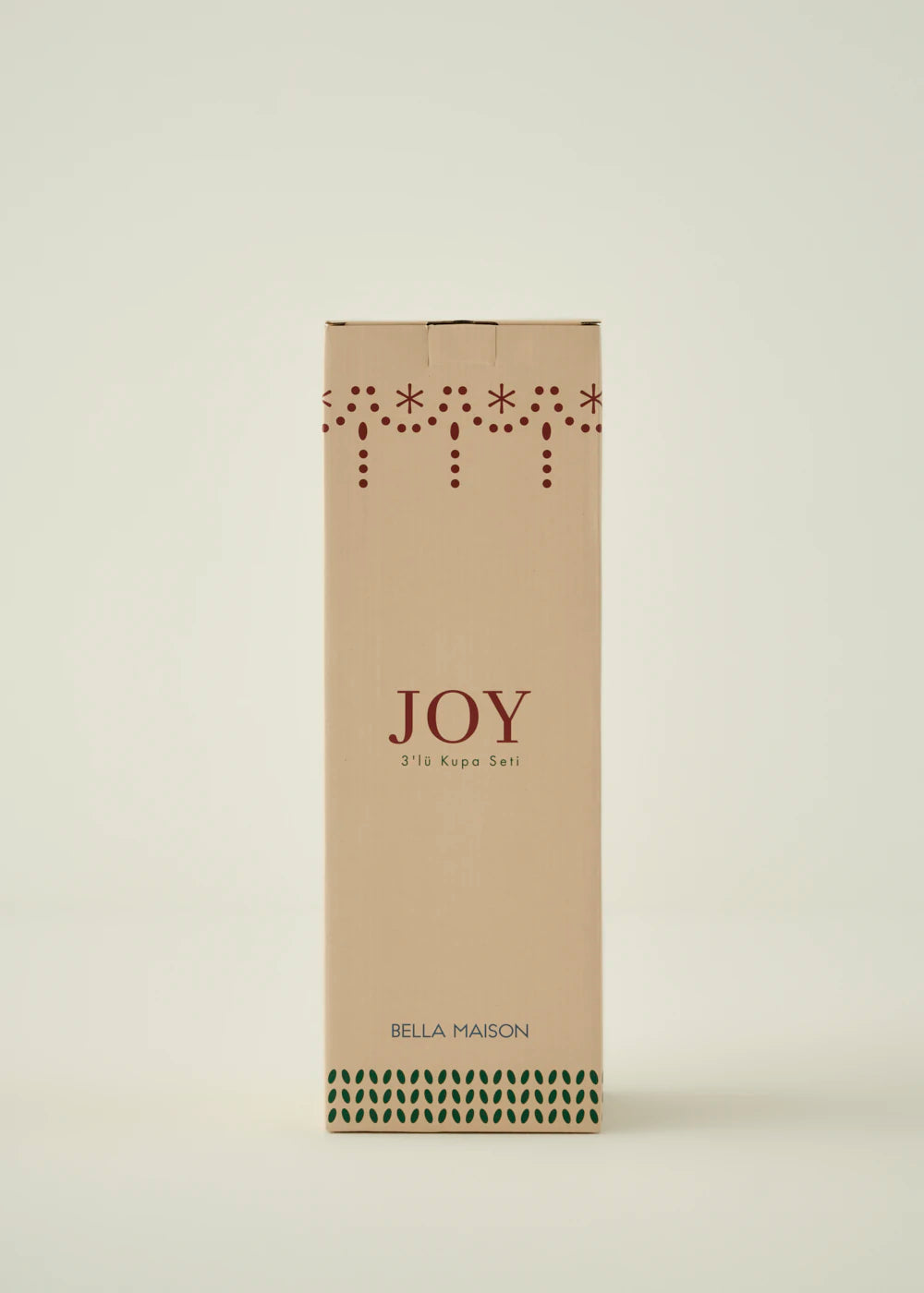 Joy Stoneware Yılbaşı 3'lü Kupa Seti Krem (390 cc) - 6
