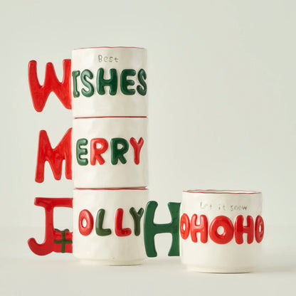 HoHoHo Yılbaşı Stoneware Kupa (360 cc) - 5