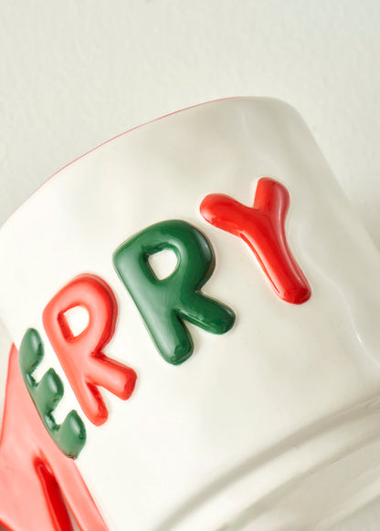 Merry Yılbaşı Stoneware Kupa (360 cc)