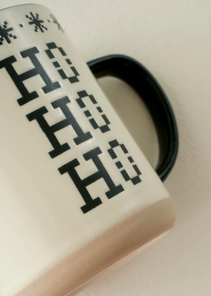 Hohoho Yılbaşı Stoneware Kupa Yeşil (470 cc)