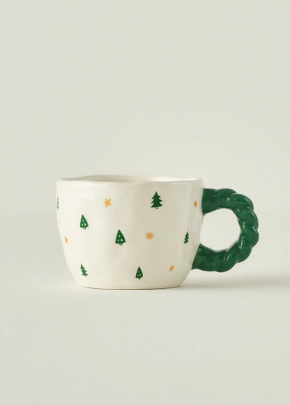 Jolly Yılbaşı Stoneware Kupa Yeşil (290 cc)