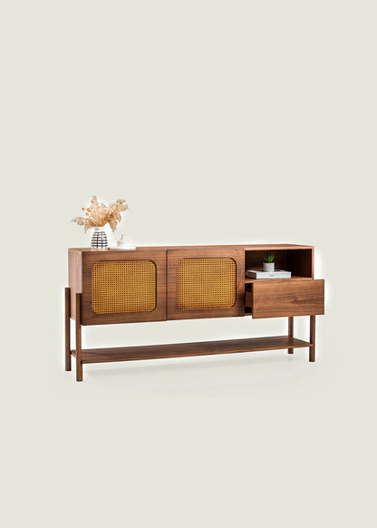 Rattan Konsol Ceviz (141x31x75 cm) - 4