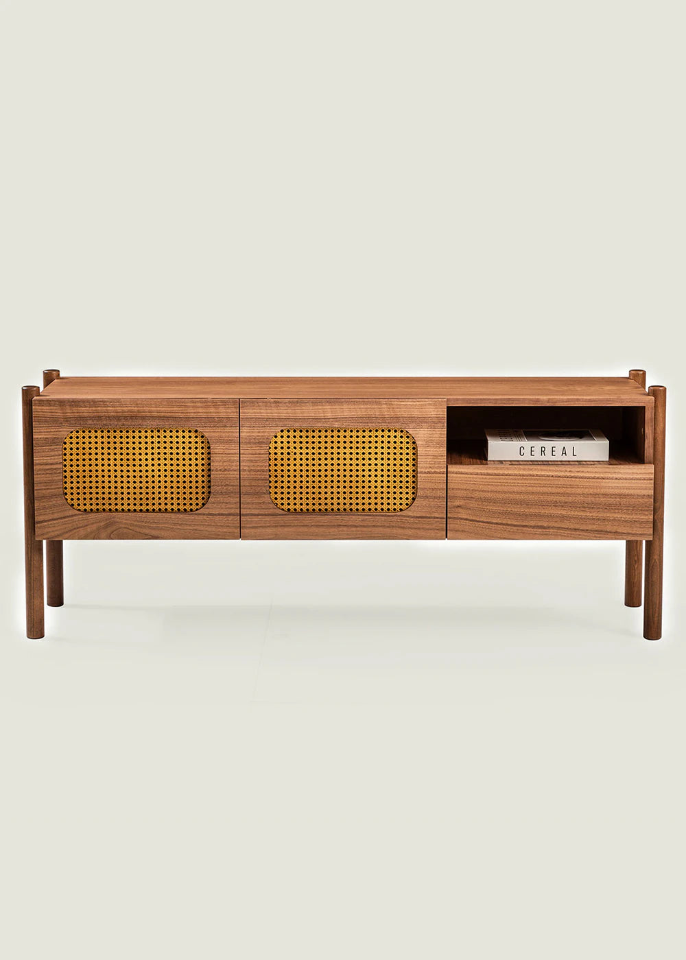 Rattan Tv Ünitesi Ceviz (145x42x58 cm)