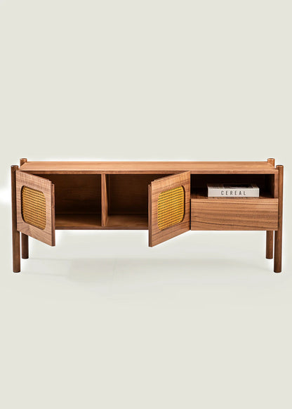 Rattan Tv Ünitesi Ceviz (145x42x58 cm)