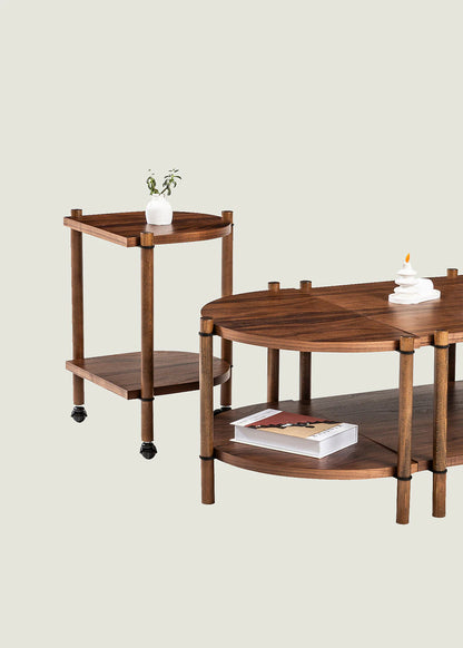 Cosmos Yan Sehpa Ceviz (44x47x58 cm) - 3