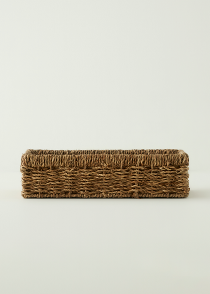 Nira Hasır Sepet Naturel (35x24x9 cm)
