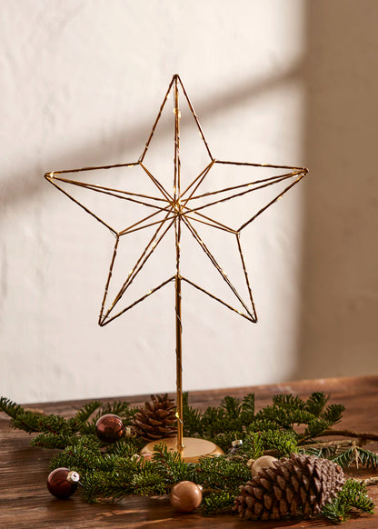 Star Dekoratif Ledli Aydınlatma Gold (30x11x46 cm)