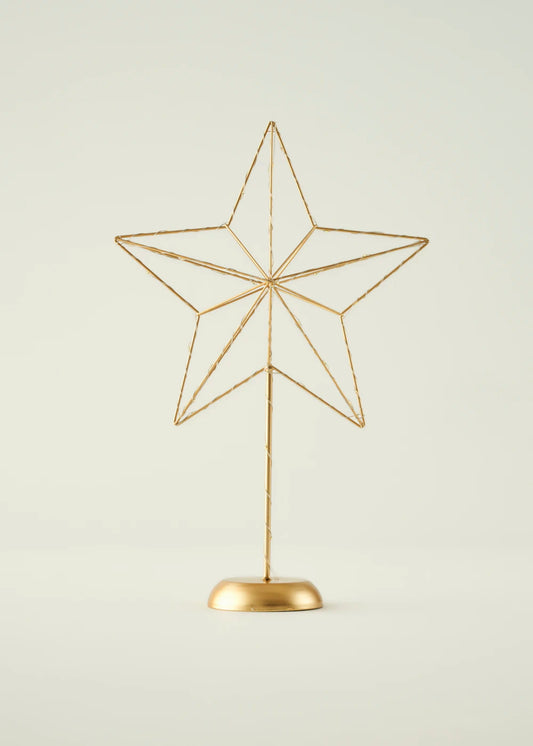 Christmas Yılbaşı Star Ledli Aydınlatma Gold (30x11x46 cm) - 2