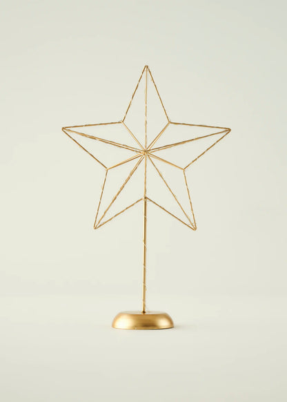 Star Dekoratif Ledli Aydınlatma Gold (30x11x46 cm)
