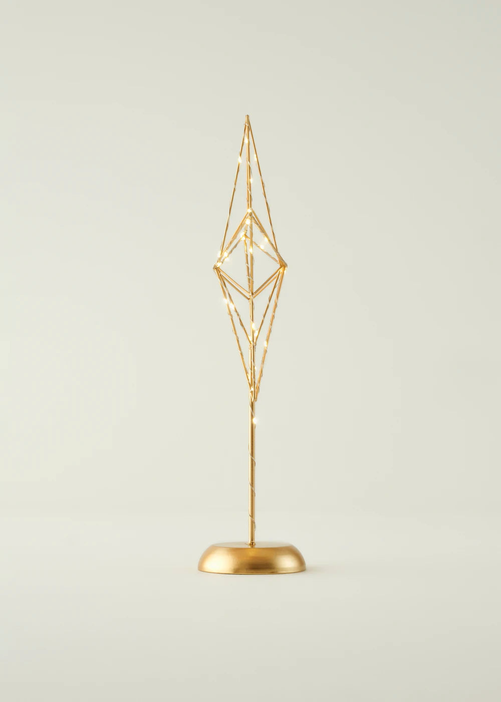 Christmas Yılbaşı Star Ledli Aydınlatma Gold (30x11x46 cm) - 4