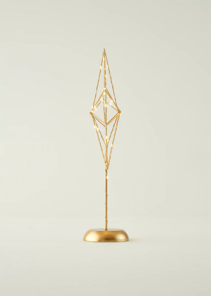 Christmas Yılbaşı Star Ledli Aydınlatma Gold (30x11x46 cm) - 4