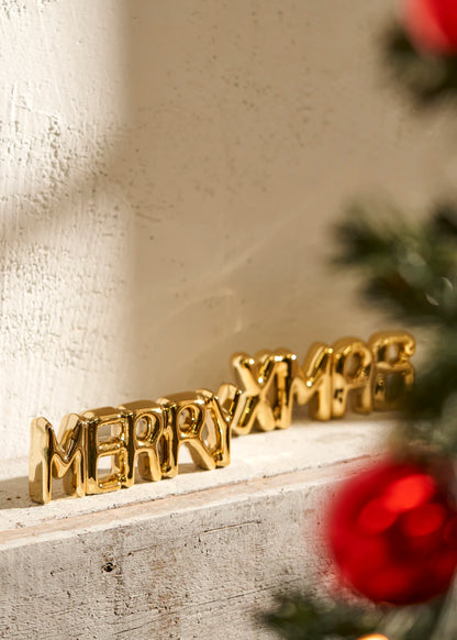 Xmas Dekoratif Obje Gold (18x2x6 cm)