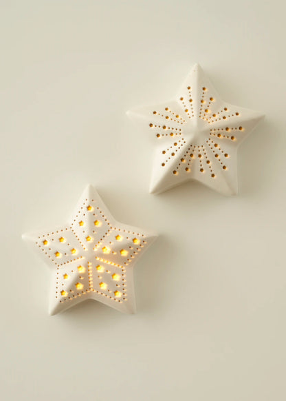 Star 2'li Yılbaşı Ledli Aydınlatma Beyaz (11x11x4 cm)