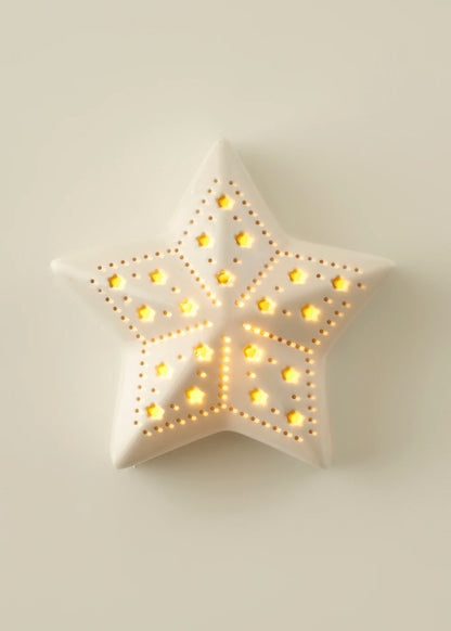 Star 2'li Yılbaşı Ledli Aydınlatma Beyaz (11x11x4 cm)