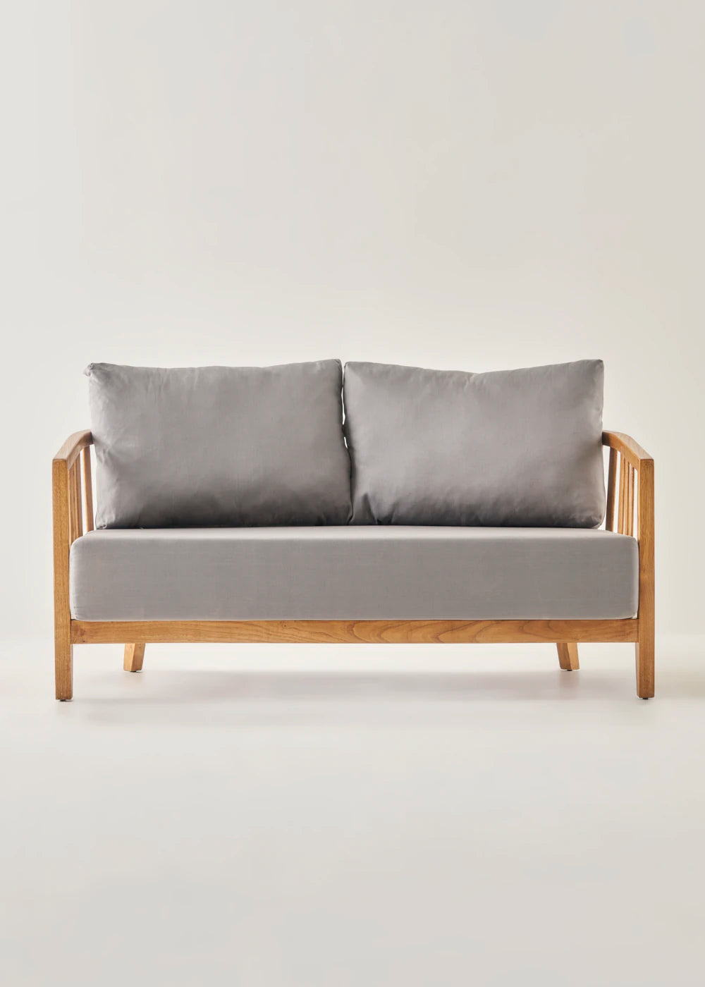 Melia Doğal Ahşap Tekli Bahçe Koltuğu Kestane Ağacından Naturel (75x76x75 cm) - 75x150x75 cm - NATUREL - 2