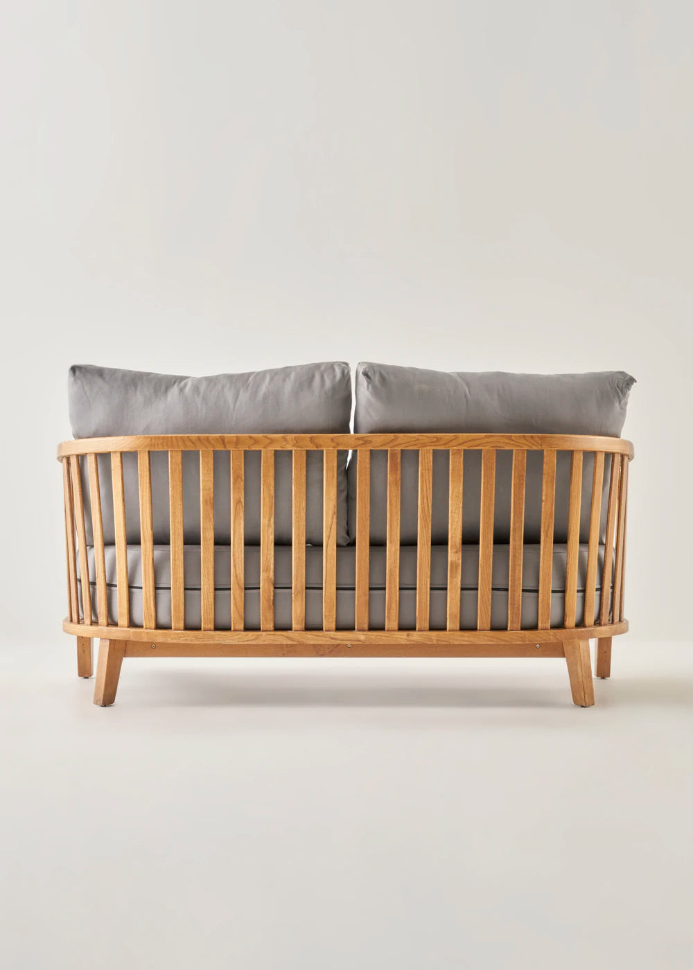 Melia Doğal Ahşap Tekli Bahçe Koltuğu Kestane Ağacından Naturel (75x76x75 cm) - 75x150x75 cm - NATUREL - 3