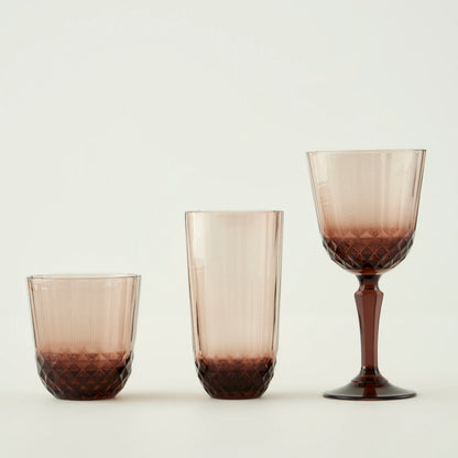 Colore Kesme Kadeh 6'lı Amber (310 cc) - KAHVERENGİ - 310 cc - 4