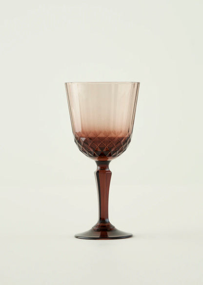 Colore Kesme Bardak-Kadeh Seti 12'li Amber - KAHVERENGİ - Çeşitli - 5