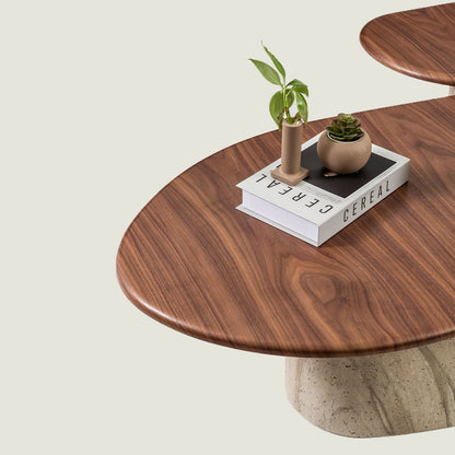 Kunlun Yan Sehpa Ceviz (43x72x47 cm) - 58x36x49 cm - CEVİZ - 5