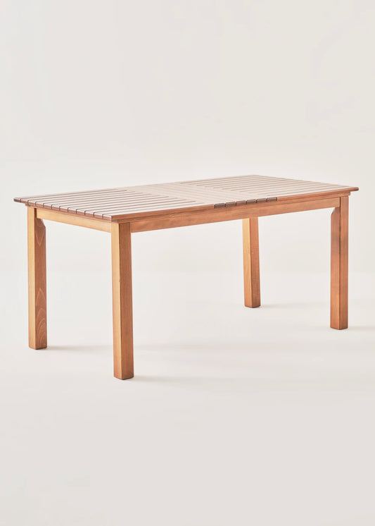 Anise Doğal Ahşap Bahçe Masası Naturel (80x120 cm)