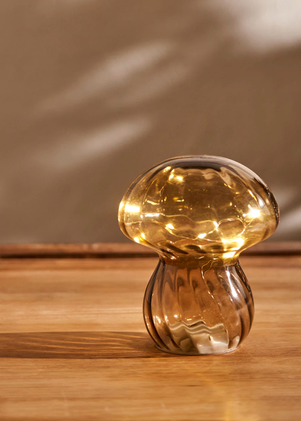 Mushroom Yılbaşı Ledli Aydınlatma Amber (14x14x15 cm)