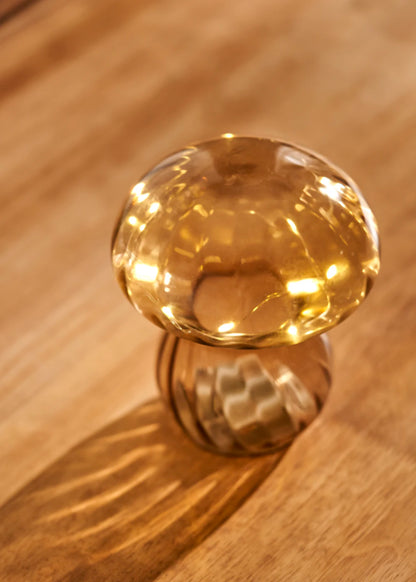 Mushroom Yılbaşı Ledli Aydınlatma Amber (14x14x15 cm) - 5