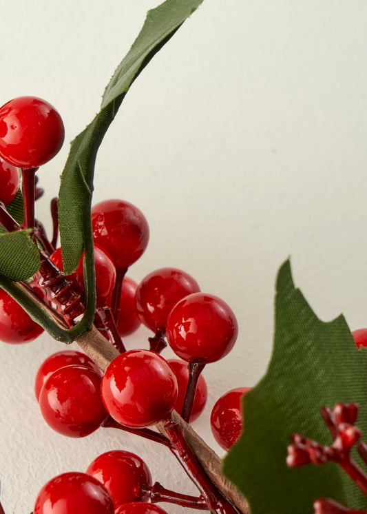 Christmas Yılbaşı Kokina Dal Çiçek Kırmızı (55 cm)