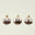 Christmas 3'lü Dekoratif Süs Kahverengi (8 cm)