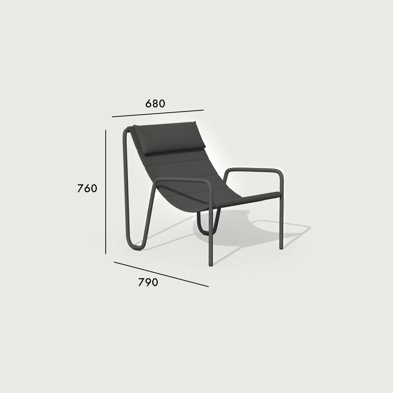 Torven 3'lü Bahçe Koltuğu Antrasit (61x180x78 cm) - 76x79x68 cm - ANTRASİT - 2