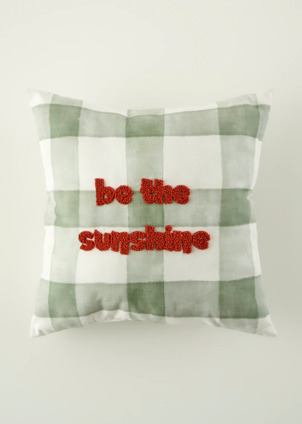 Sunshine Punchlı Çocuk Kırlent Yeşil (35x35 cm)