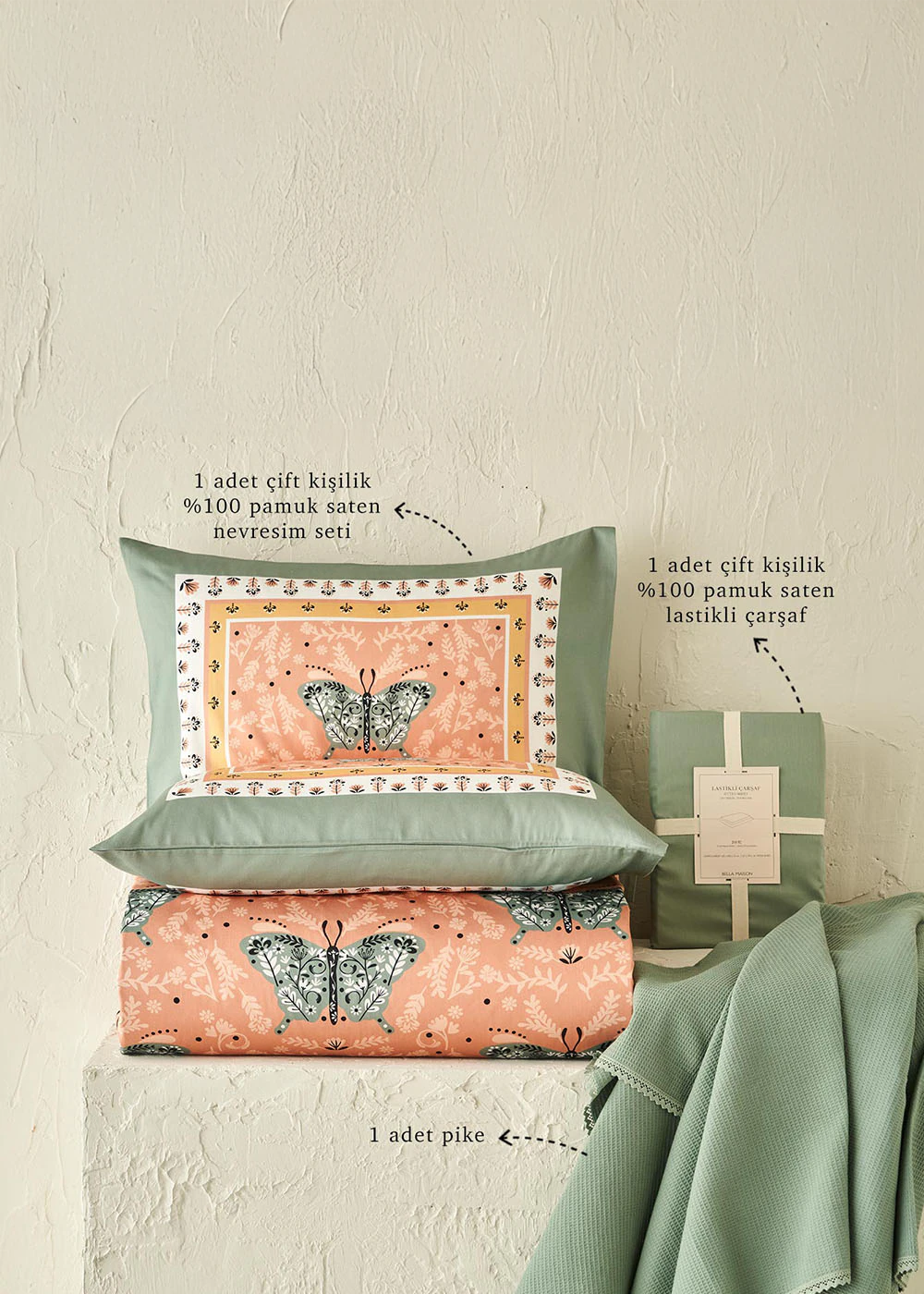 Butterfly 5 Parça Yatak Odası Seti