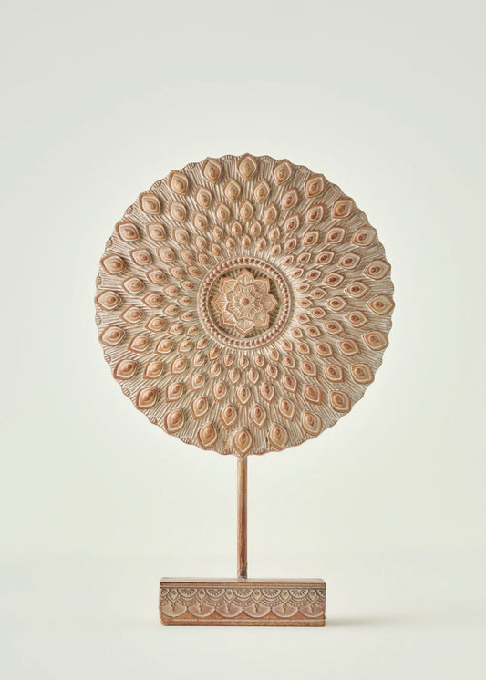 Circle Dekoratif Obje Bej (24x7x37 cm)