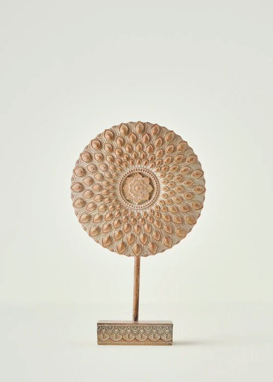 Circle Dekoratif Obje Bej (18x6x30 cm)