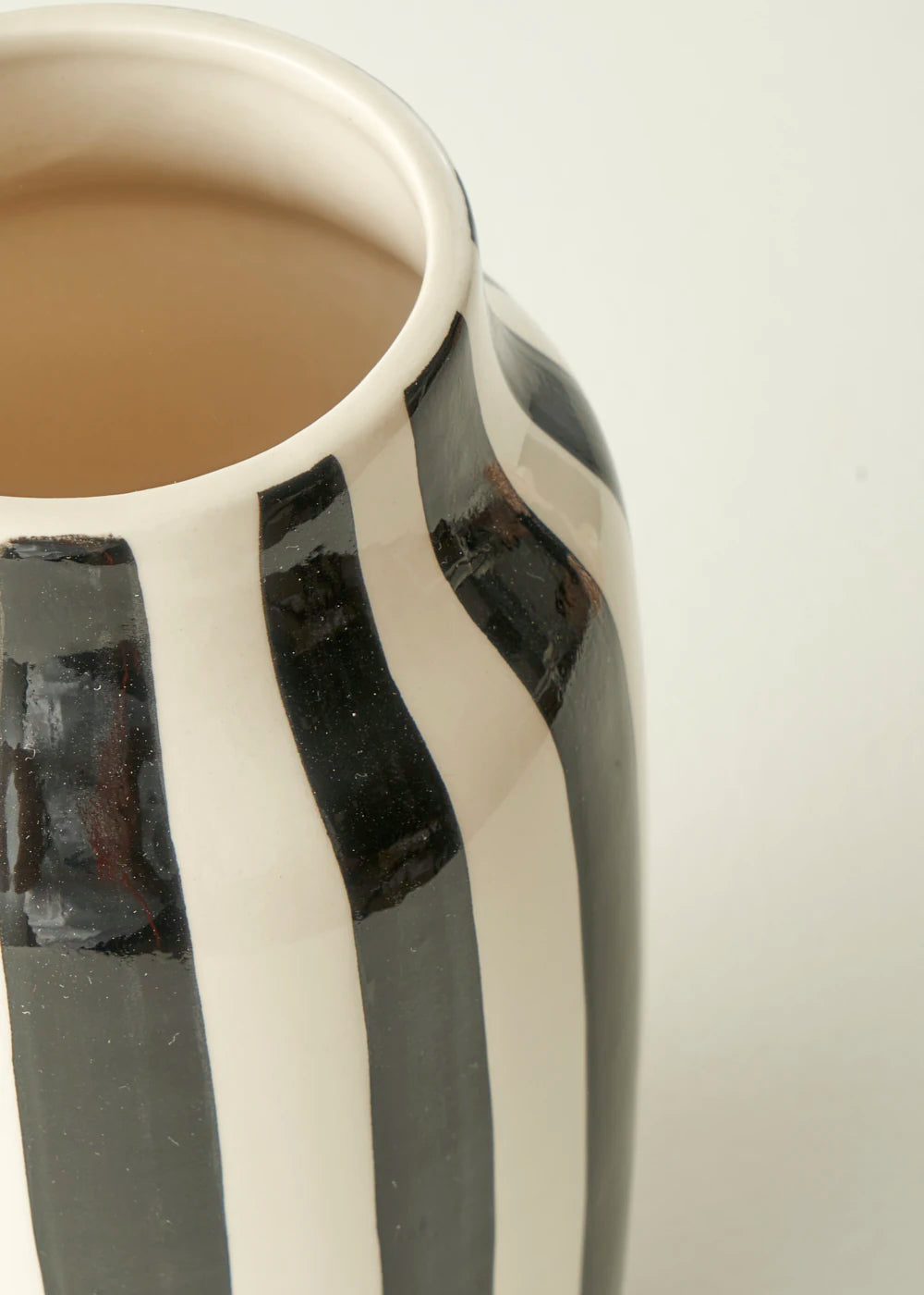Rise Stoneware Vazo Siyah-Beyaz (14x14x26 cm) - 4