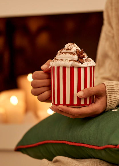 Merry Yılbaşı Seramik Kupa Kırmızı (500 cc)