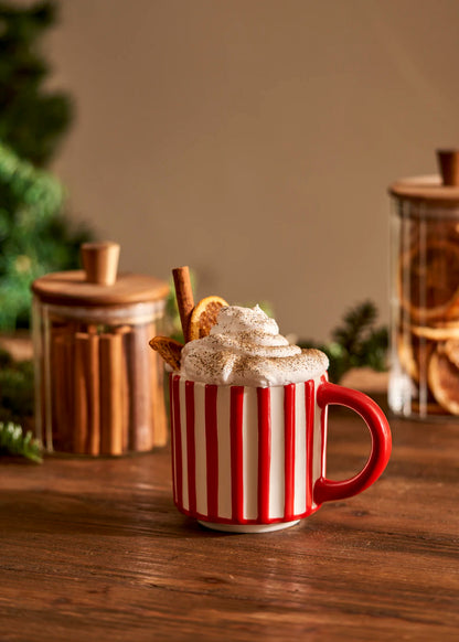 Merry Yılbaşı Seramik Kupa Kırmızı (500 cc)