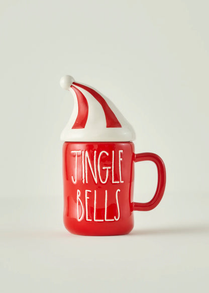 Merry Yılbaşı Seramik Kapaklı Kupa Kırmızı (750 cc)