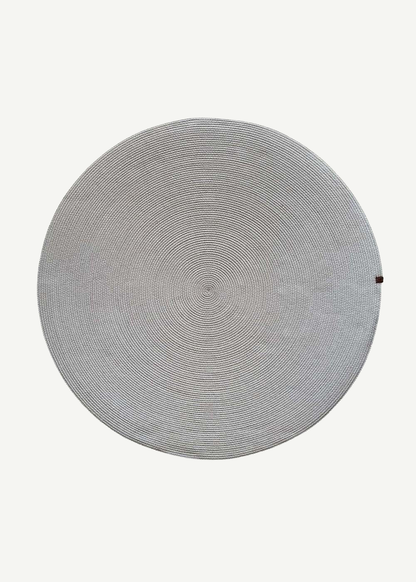 %100 Pamuk Mira Yuvarlak Halı Antrasit (80x80 cm)