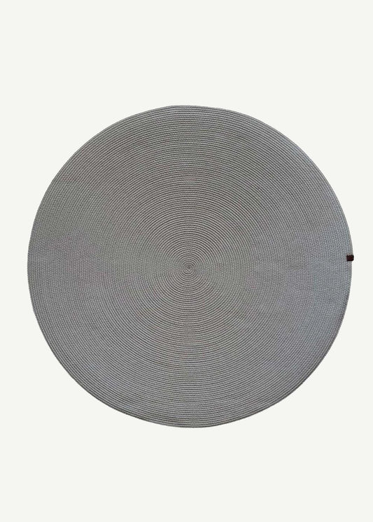 %100 Pamuk Mira Yuvarlak Halı Gri (120x120 cm)