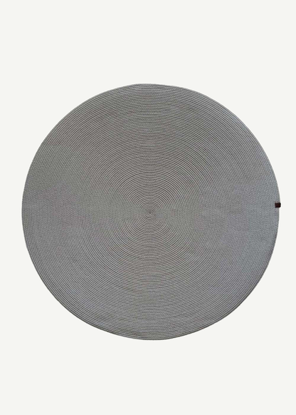 %100 Pamuk Mira Yuvarlak Halı Antrasit (80x80 cm)
