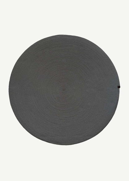 %100 Pamuk Mira Yuvarlak Halı Antrasit (80x80 cm)