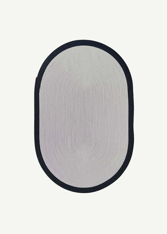 %100 Pamuk Luno Halı Antrasit-Bej (80x150 cm)