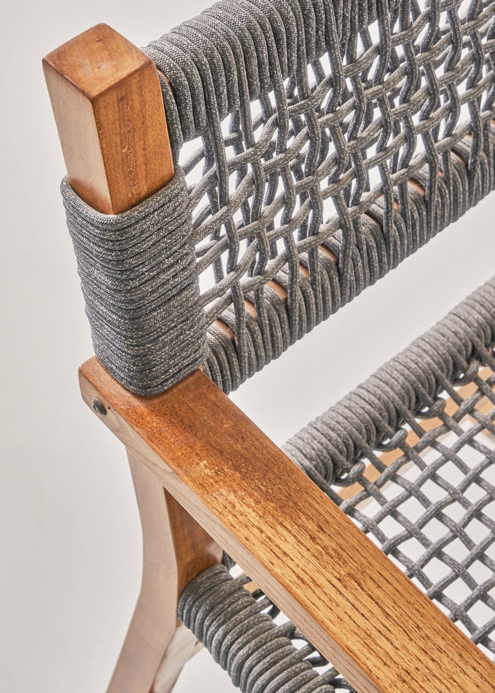 Kaia Doğal Ahşap Bahçe Sandalyesi Kestane Ağacından Naturel (90x57x56 cm) - GRİ - 90x57x56 cm - 6