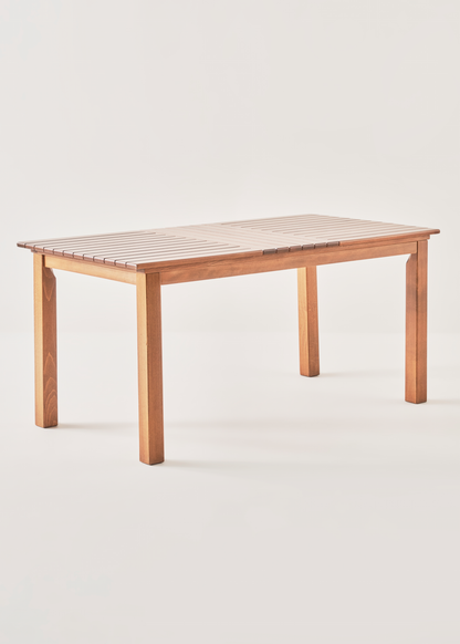 Anise Doğal Ahşap Bahçe Masası Naturel (80x120 cm)