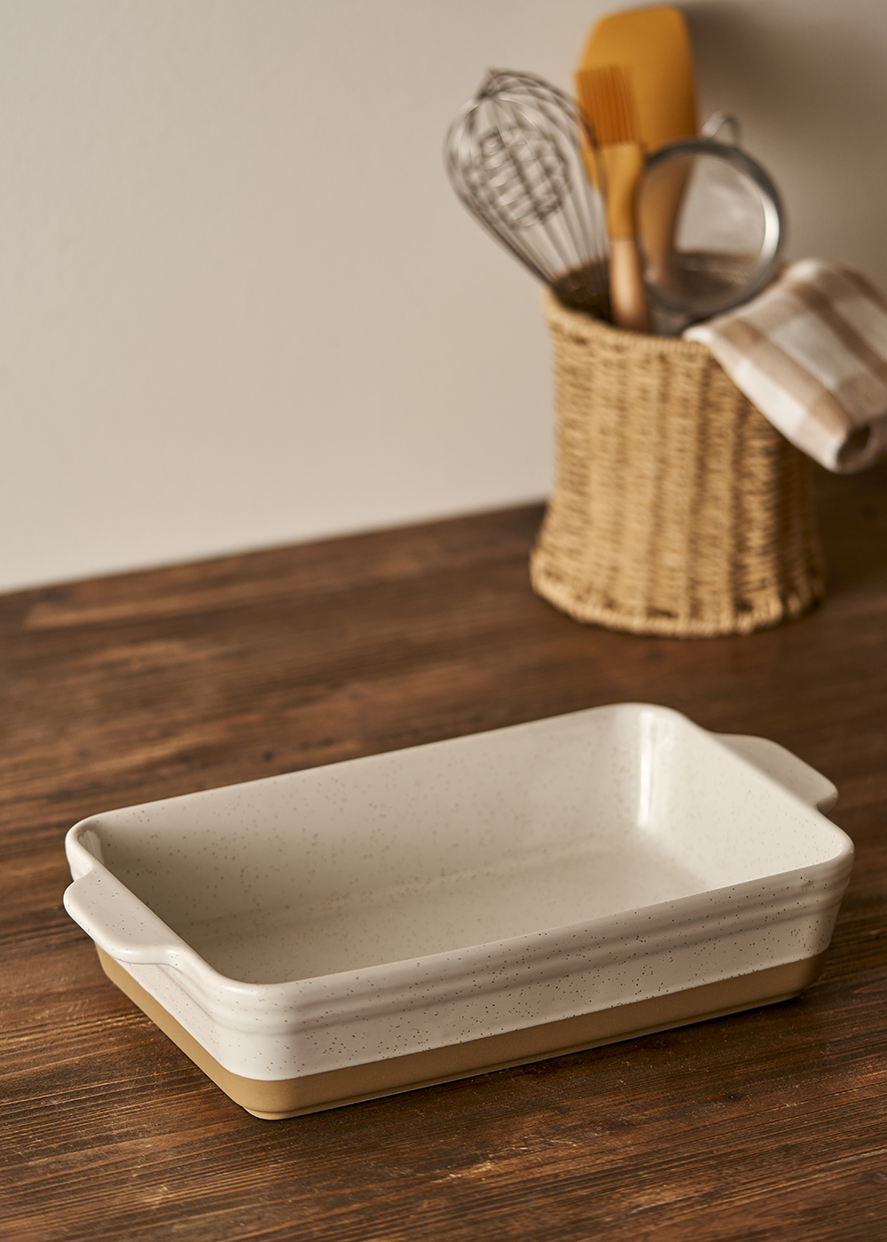Margot Stoneware Fırın Kabı Beyaz (33,1x19,6x7 cm)