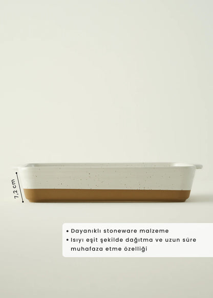 Margot Stoneware Fırın Kabı Beyaz (38,7x24,2x7,2 cm)