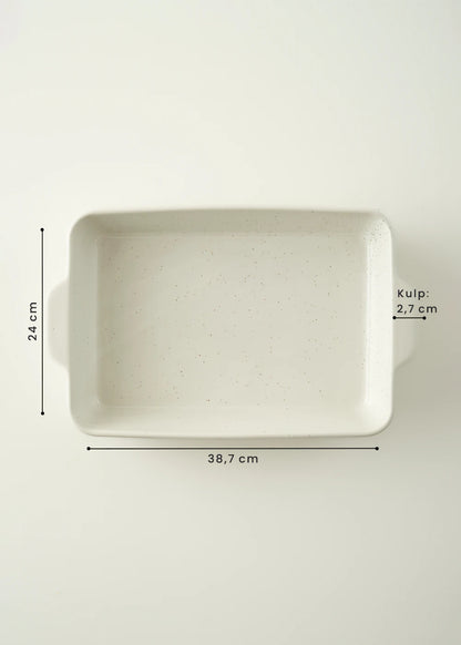 Margot Stoneware Fırın Kabı Beyaz (38,7x24,2x7,2 cm)